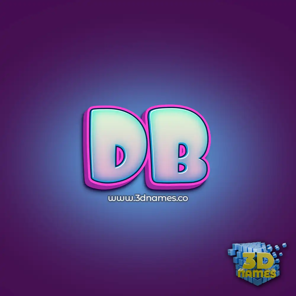 db in Phat Purple style - 3D name wallpaper