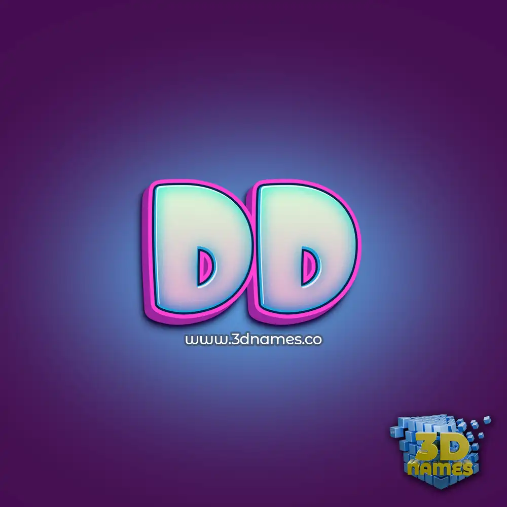 dd in Phat Purple style - 3D name wallpaper