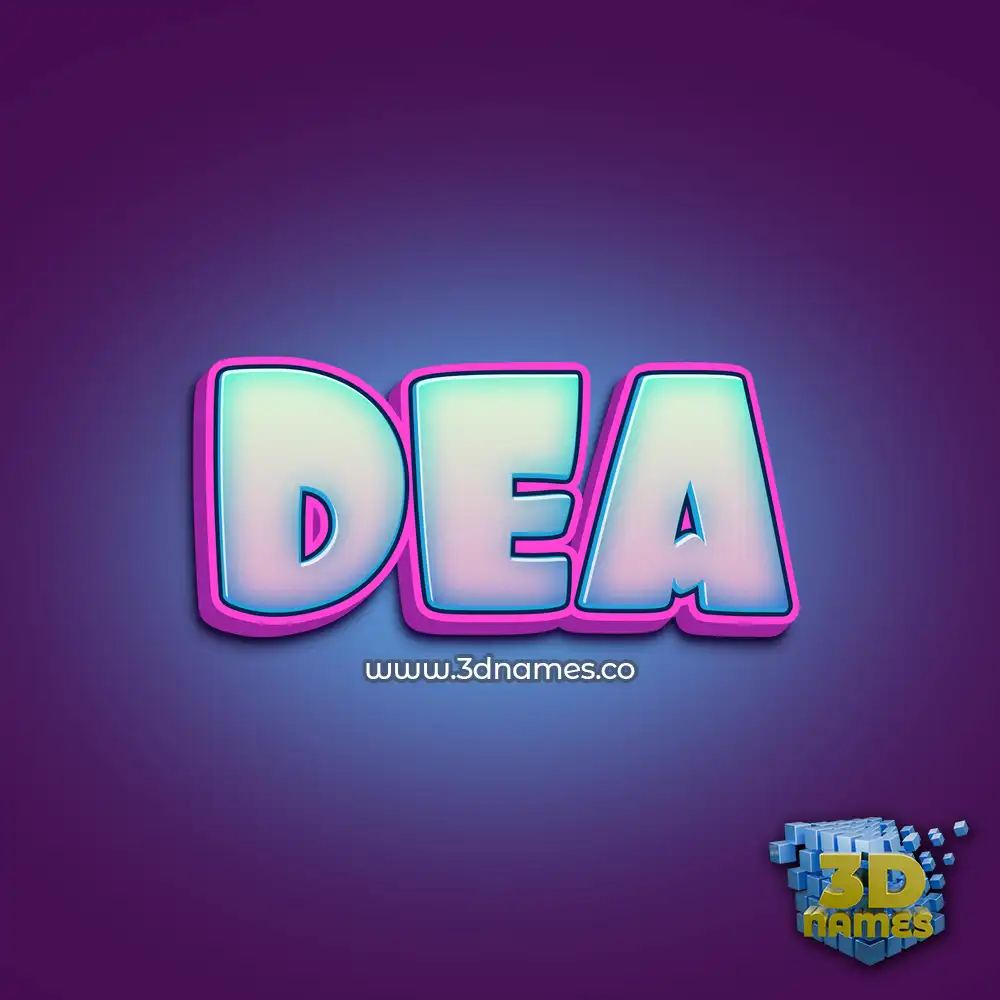 dea in Phat Purple style - 3D name wallpaper