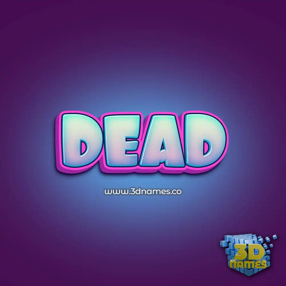 dead in Phat Purple style - 3D name wallpaper