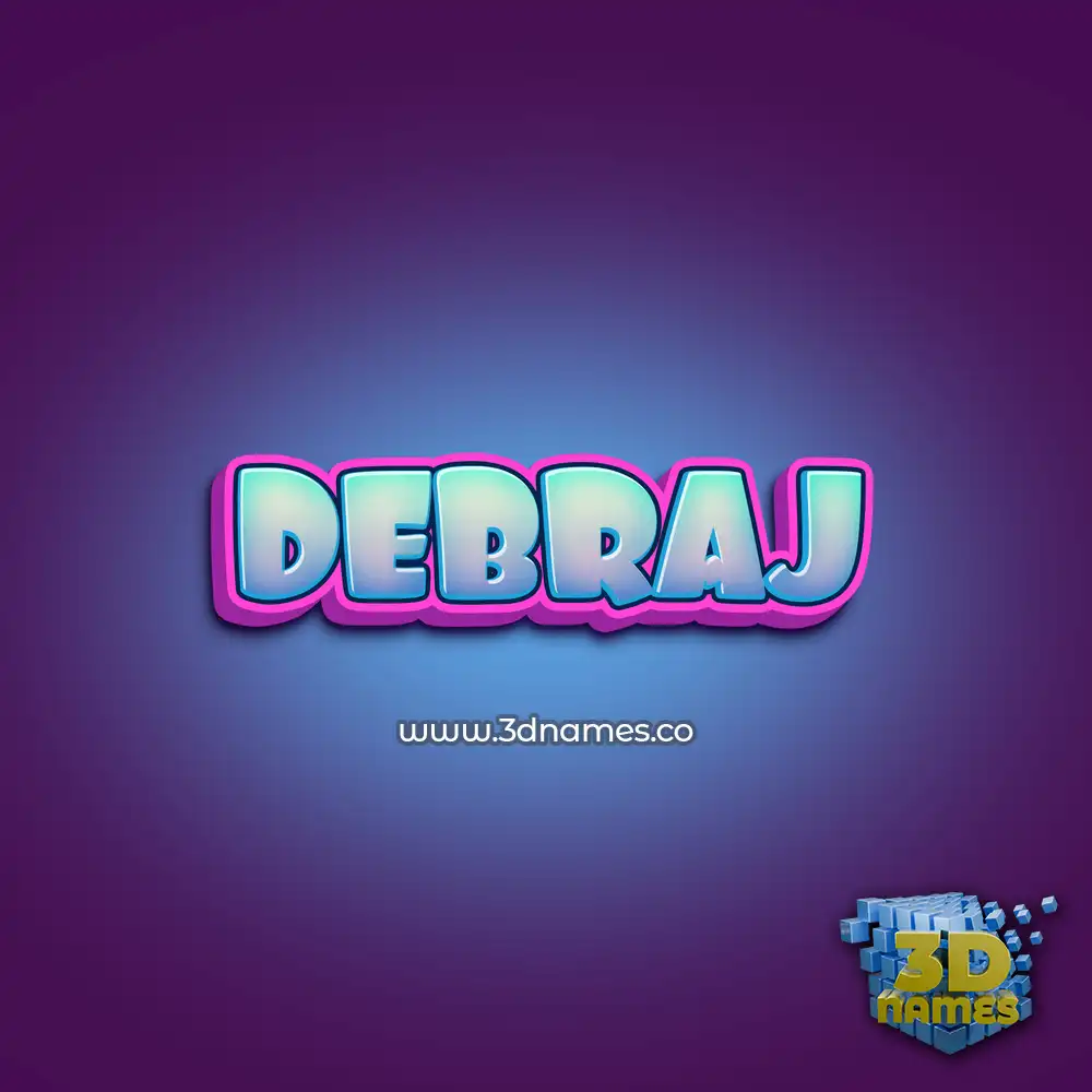 debraj in Phat Purple style - 3D name wallpaper