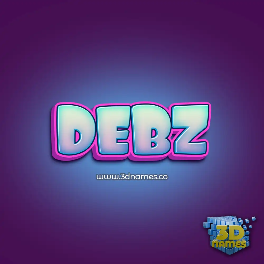 debz in Phat Purple style - 3D name wallpaper