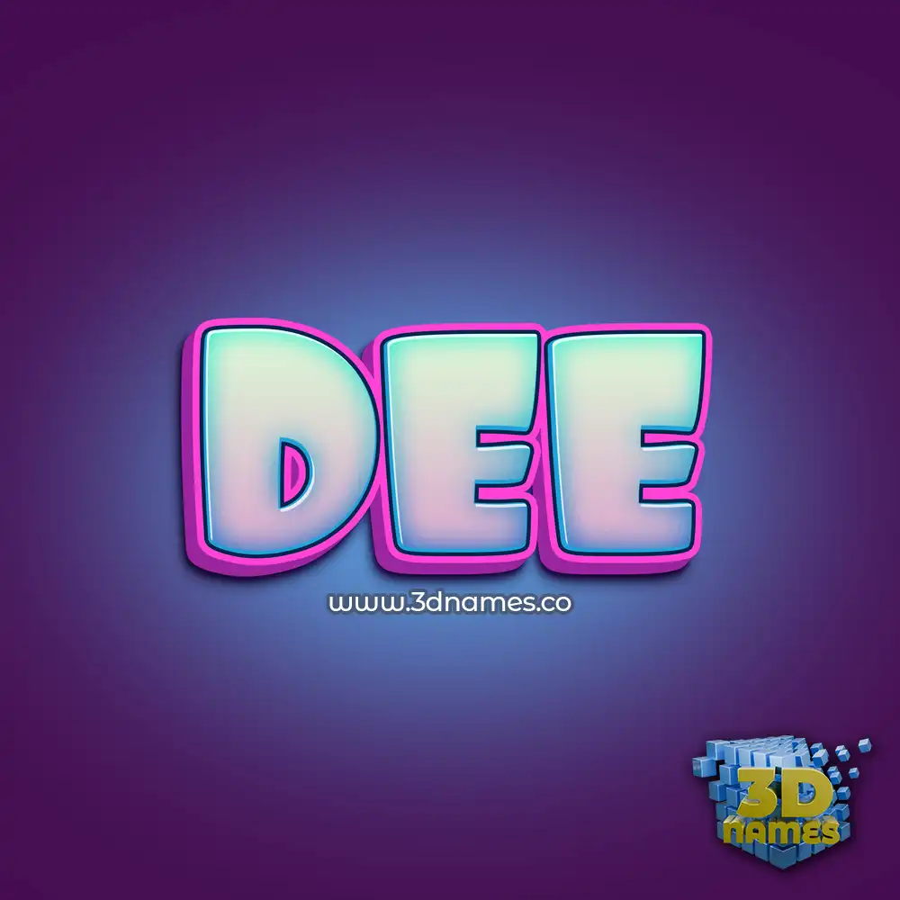dee in Phat Purple style - 3D name wallpaper