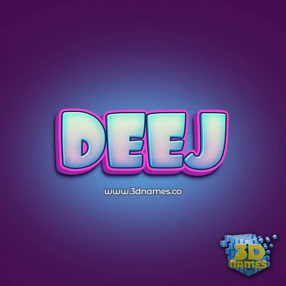deej in Phat Purple style - 3D name wallpaper