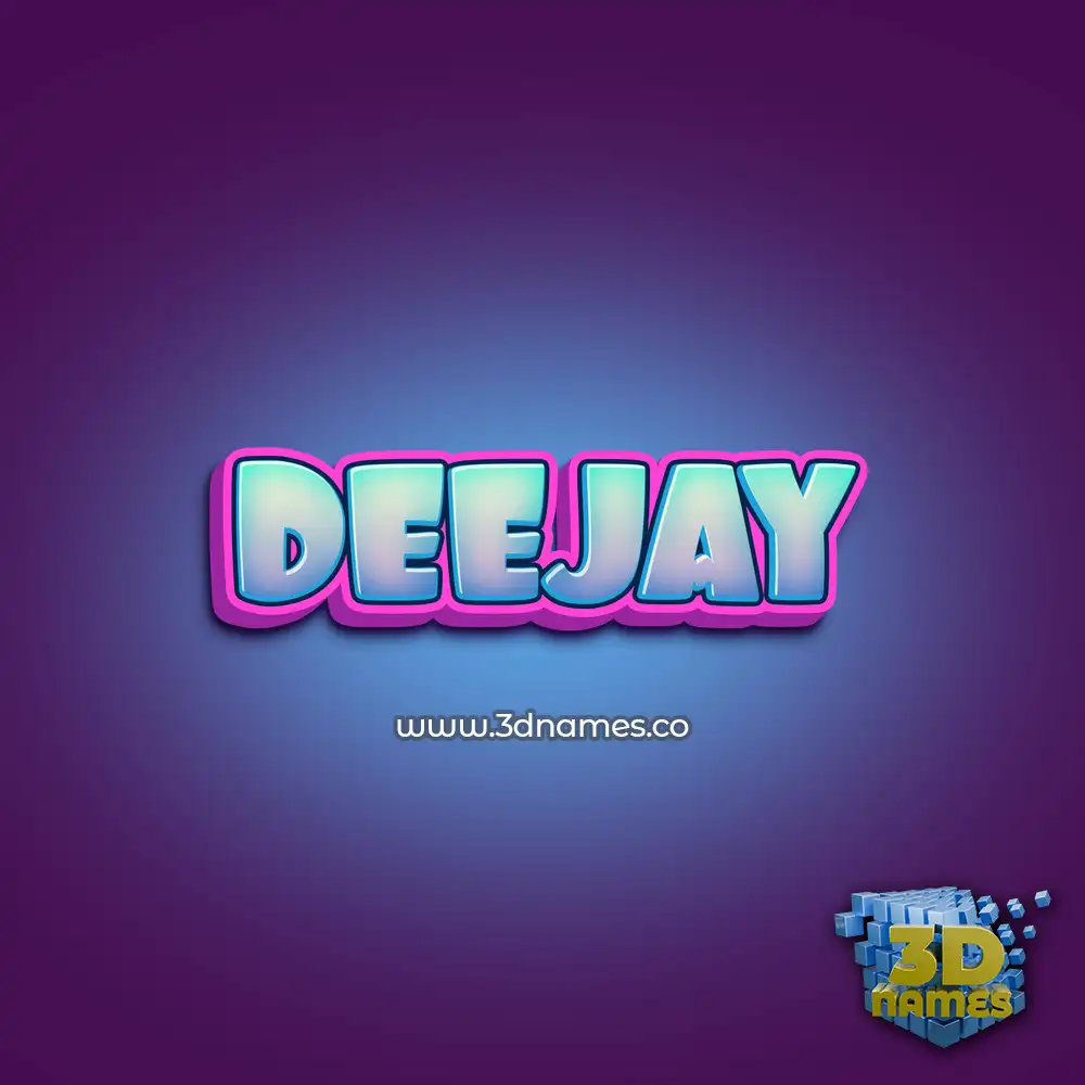 deejay in Phat Purple style - 3D name wallpaper