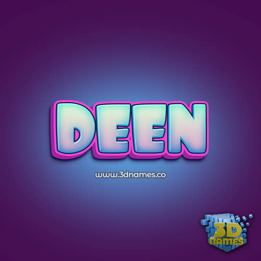 deen in Phat Purple style - 3D name wallpaper