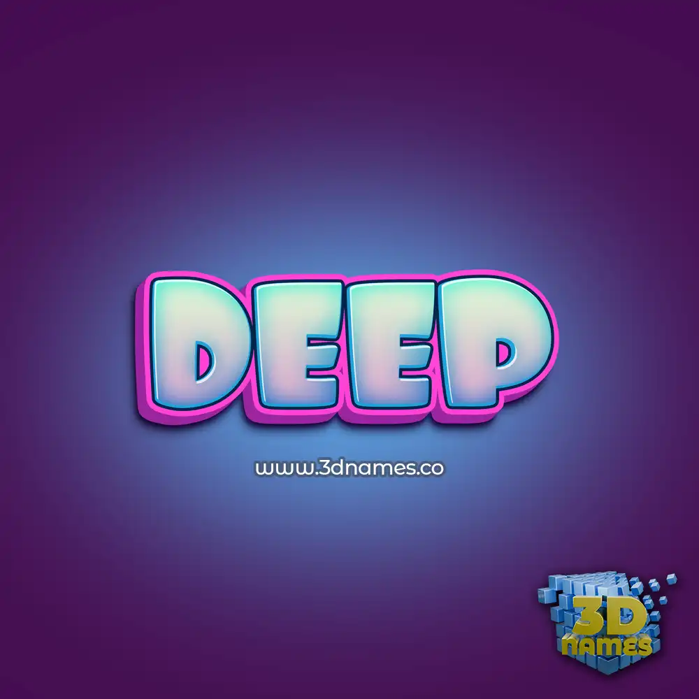 deep in Phat Purple style - 3D name wallpaper