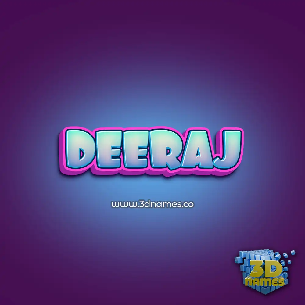 deeraj in Phat Purple style - 3D name wallpaper