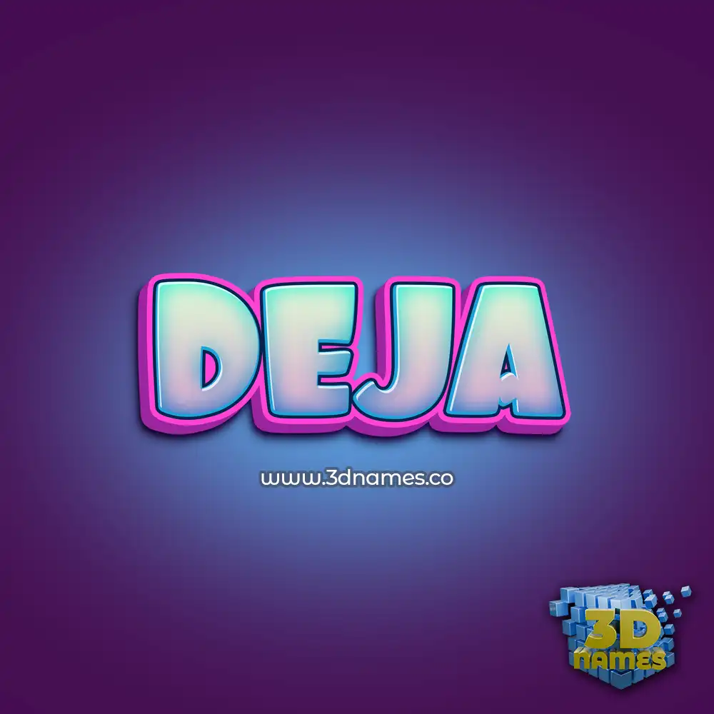 deja in Phat Purple style - 3D name wallpaper