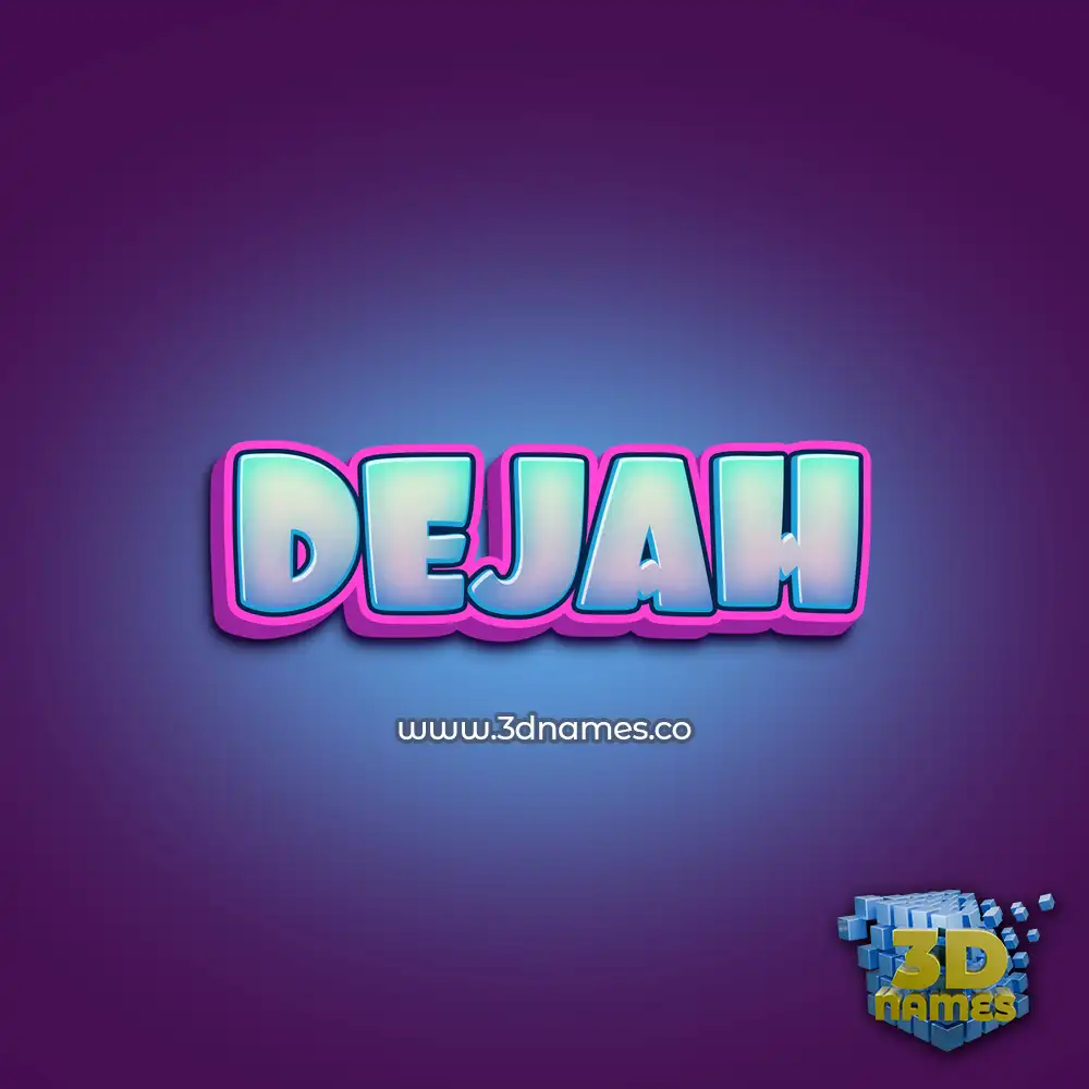 dejah in Phat Purple style - 3D name wallpaper