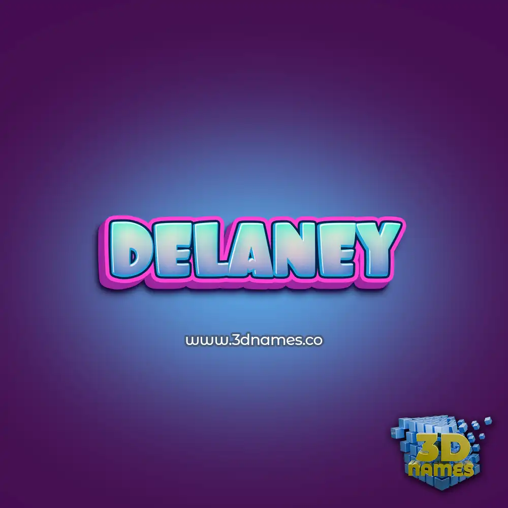 delaney in Phat Purple style - 3D name wallpaper