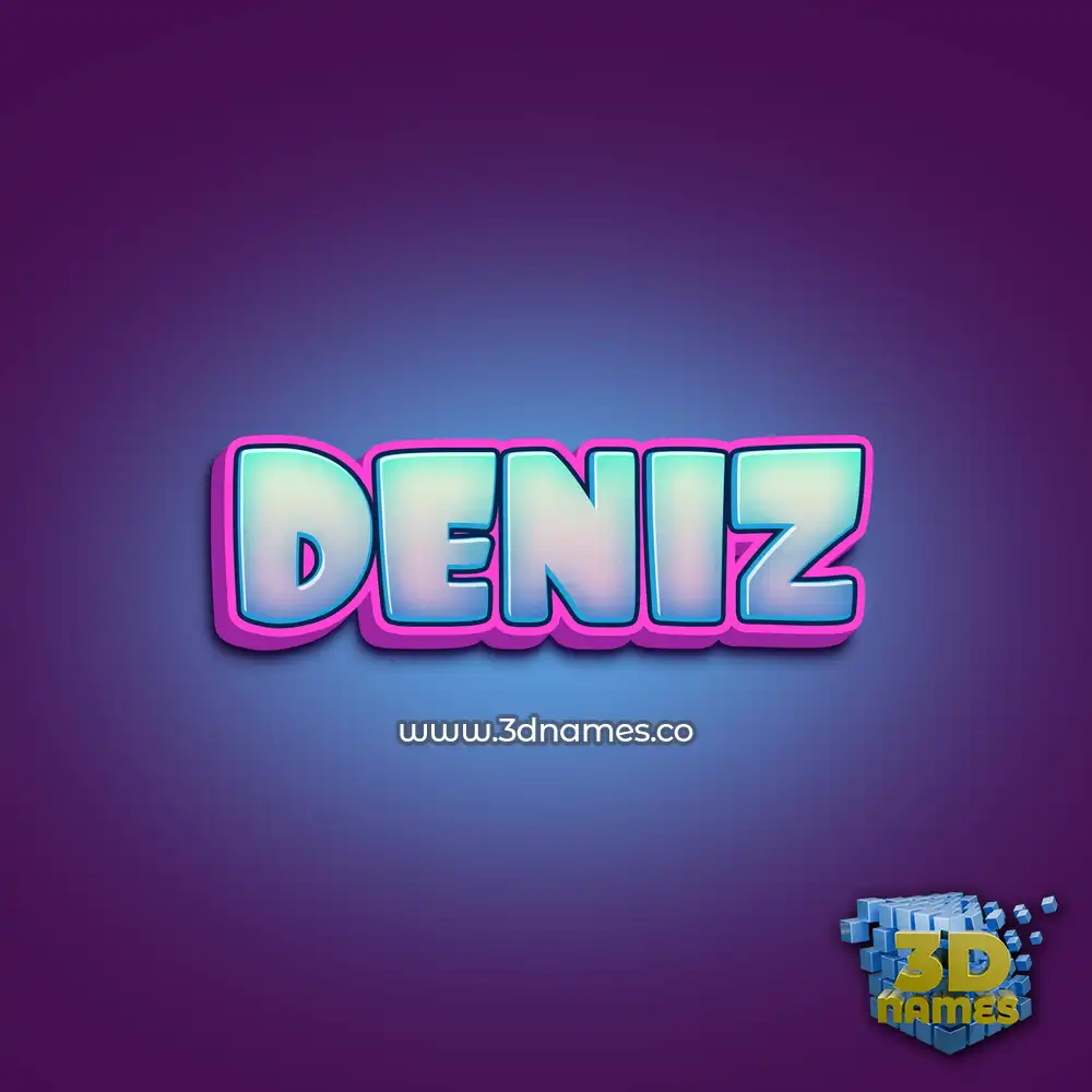 deniz in Phat Purple style - 3D name wallpaper