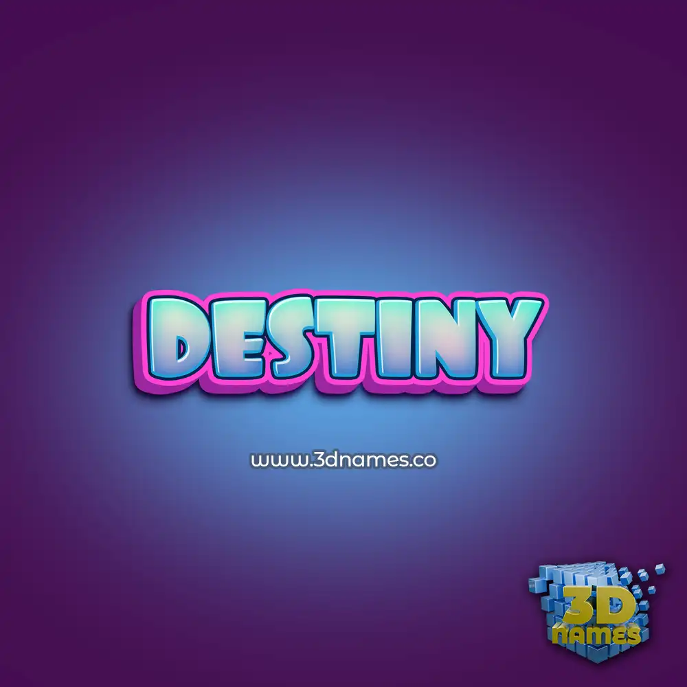 destiny in Phat Purple style - 3D name wallpaper