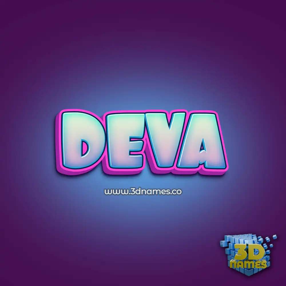deva in Phat Purple style - 3D name wallpaper
