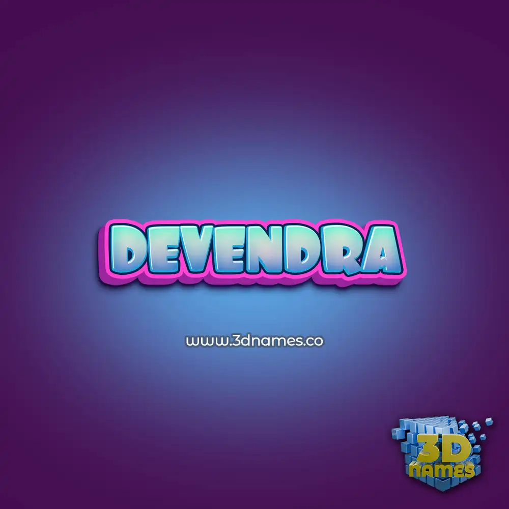 devendra in Phat Purple style - 3D name wallpaper