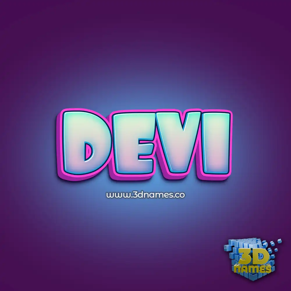 devi in Phat Purple style - 3D name wallpaper