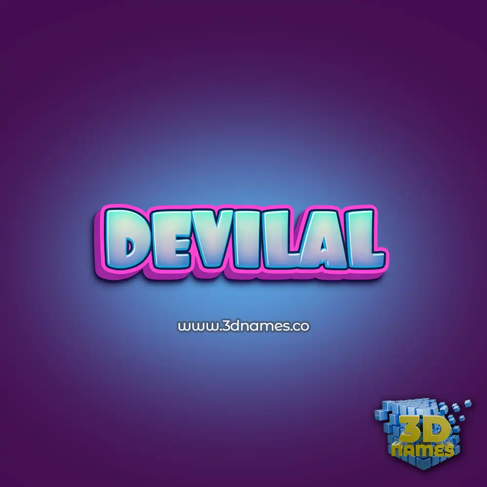 devilal in Phat Purple style - 3D name wallpaper