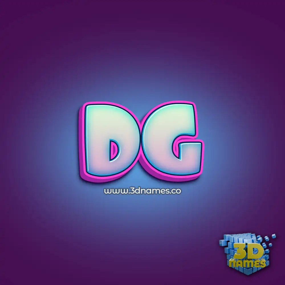 dg in Phat Purple style - 3D name wallpaper
