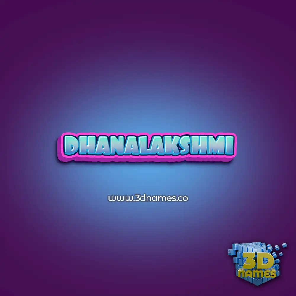 dhanalakshmi in Phat Purple style - 3D name wallpaper