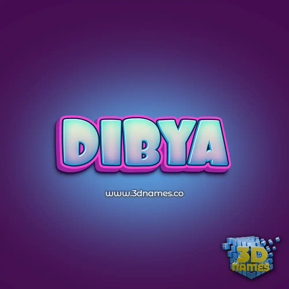 dibya in Phat Purple style - 3D name wallpaper