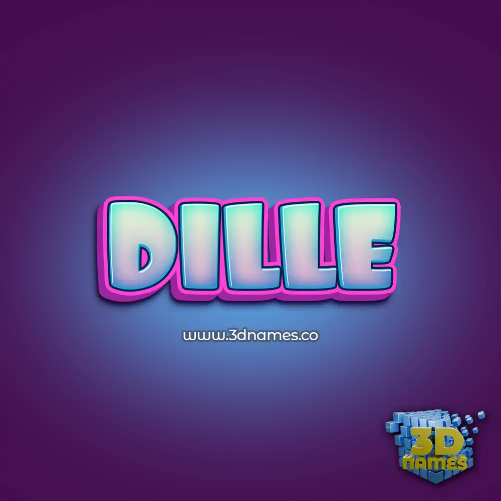 dille in Phat Purple style - 3D name wallpaper