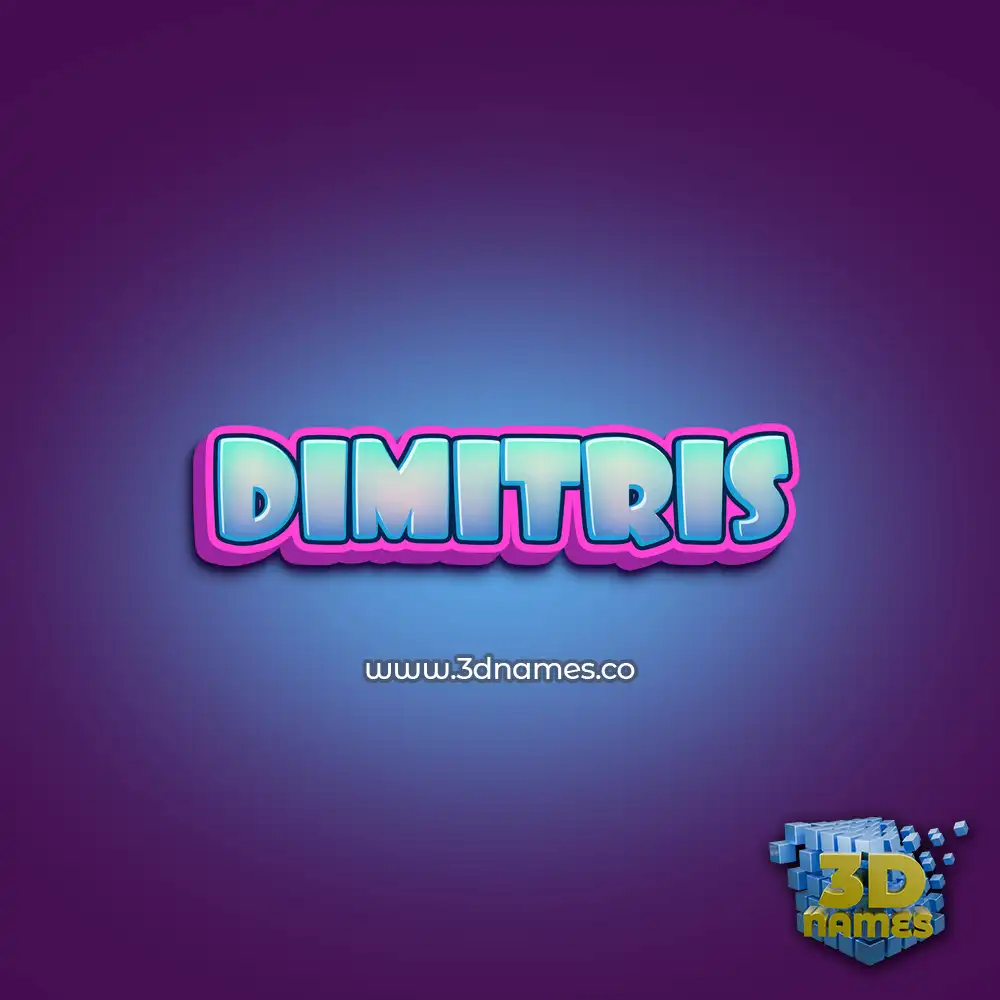 dimitris in Phat Purple style - 3D name wallpaper