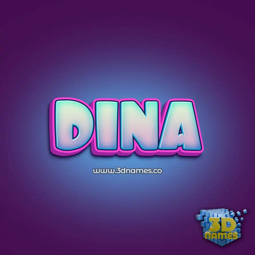 dina in Phat Purple style - 3D name wallpaper
