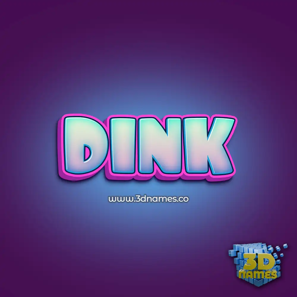dink in Phat Purple style - 3D name wallpaper