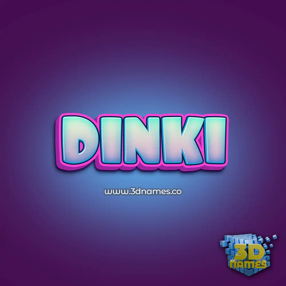dinki in Phat Purple style - 3D name wallpaper