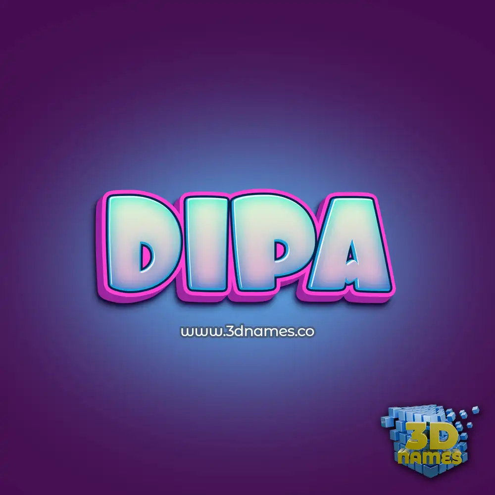 dipa in Phat Purple style - 3D name wallpaper
