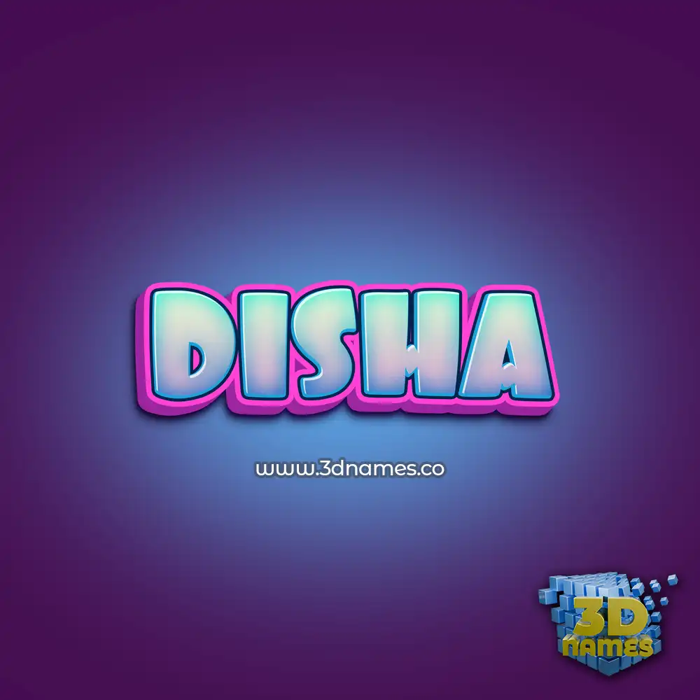 disha in Phat Purple style - 3D name wallpaper