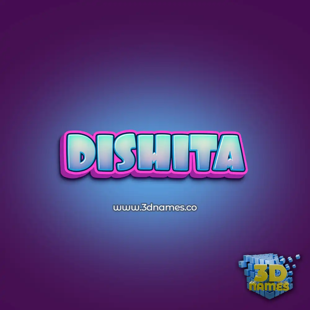 dishita in Phat Purple style - 3D name wallpaper