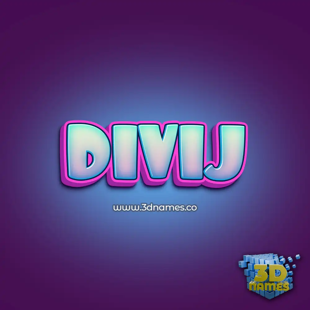 divij in Phat Purple style - 3D name wallpaper