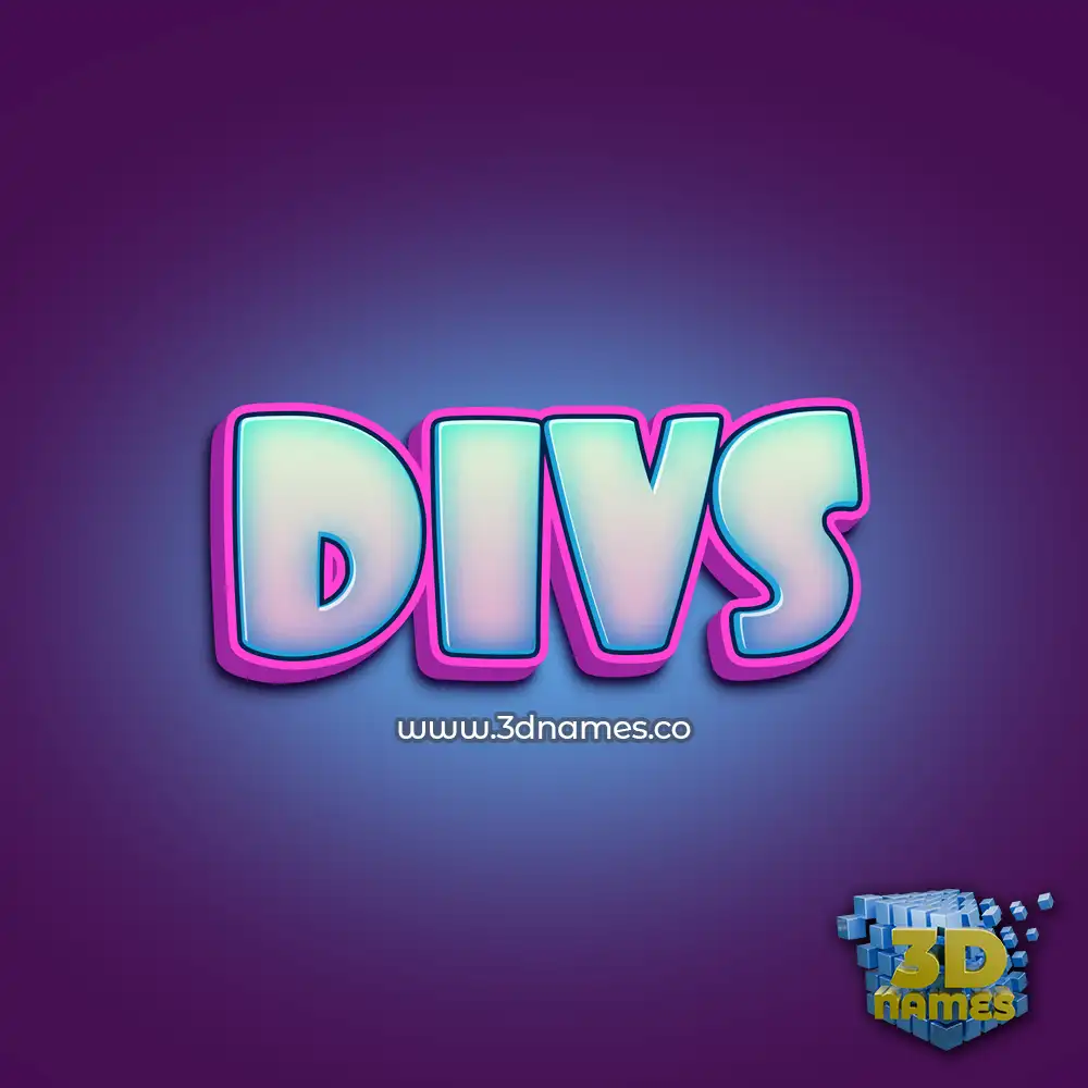 divs in Phat Purple style - 3D name wallpaper
