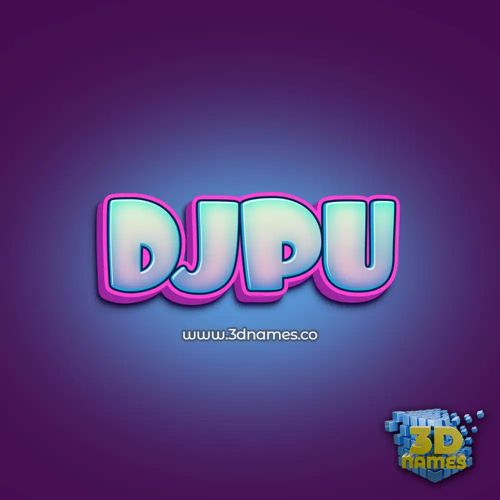 djpu in Phat Purple style - 3D name wallpaper