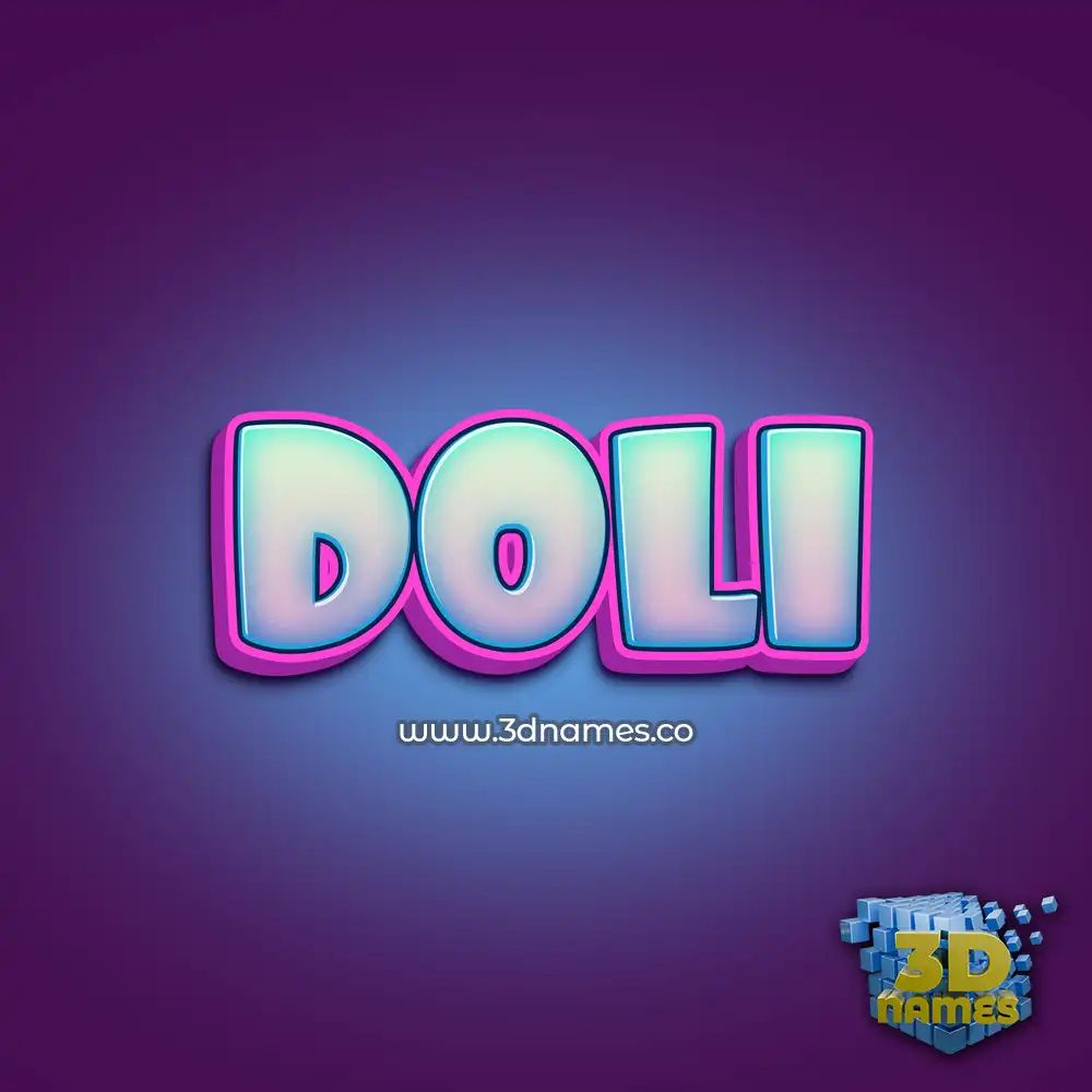 doli in Phat Purple style - 3D name wallpaper