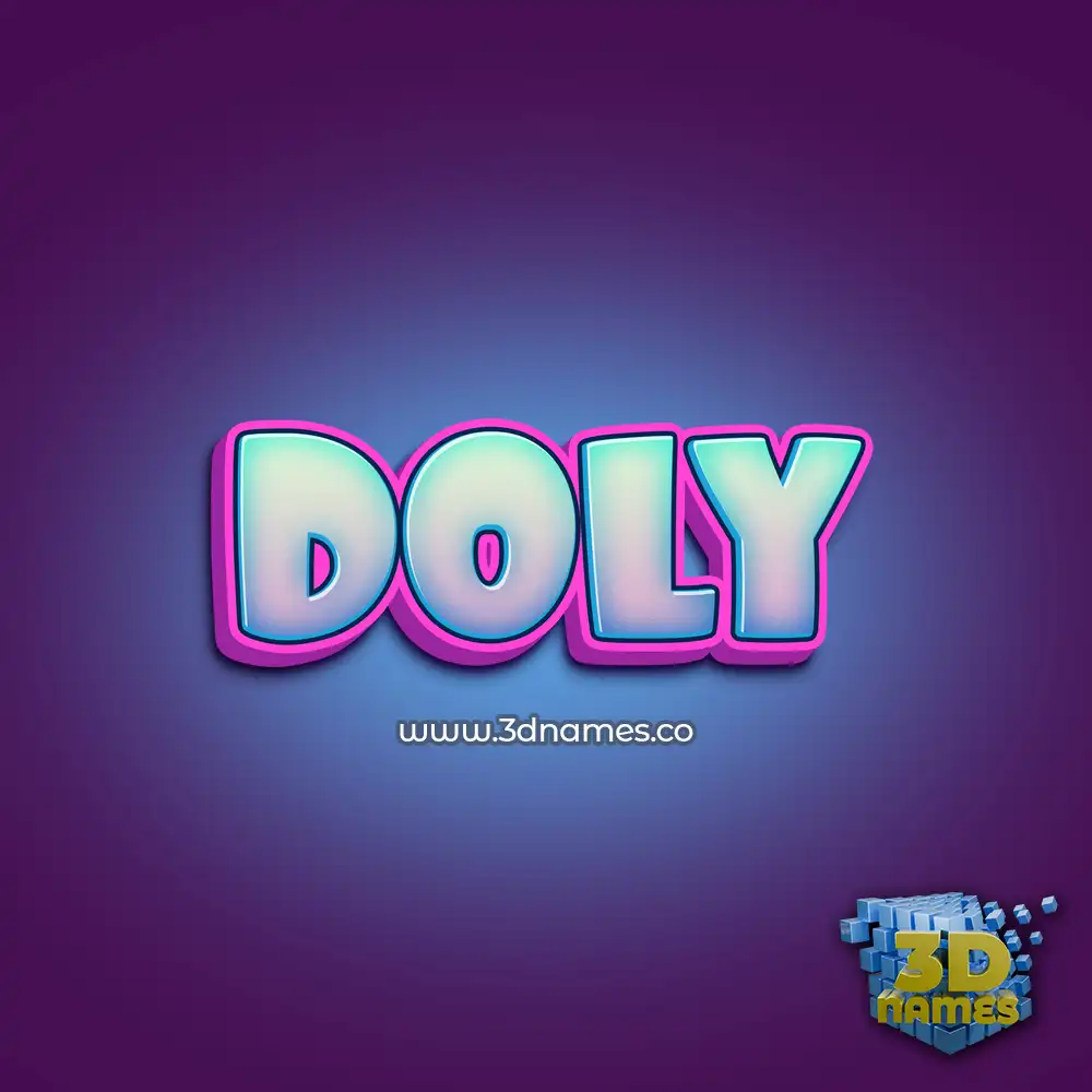 doly in Phat Purple style - 3D name wallpaper