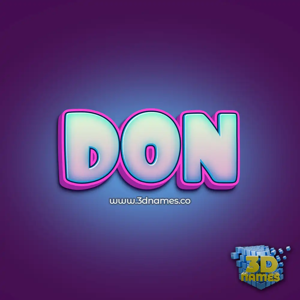 don in Phat Purple style - 3D name wallpaper