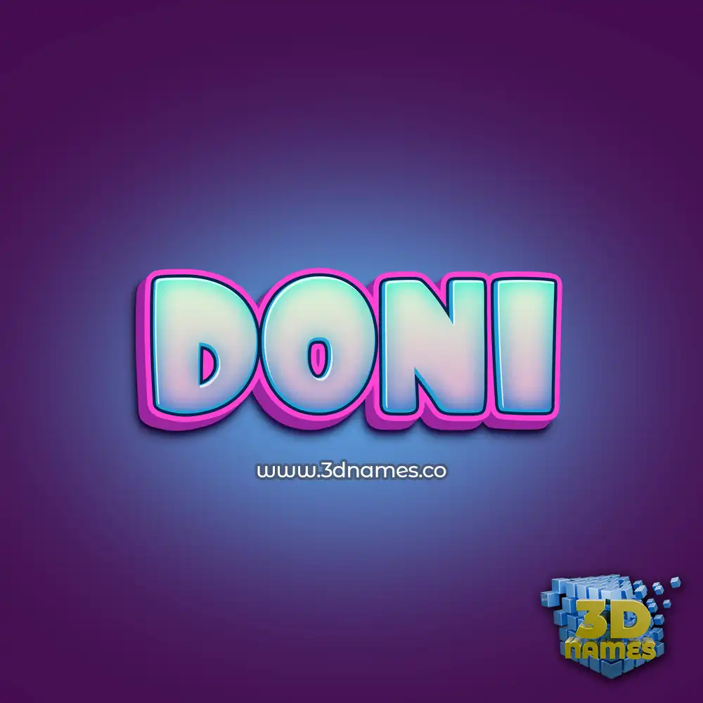 doni in Phat Purple style - 3D name wallpaper