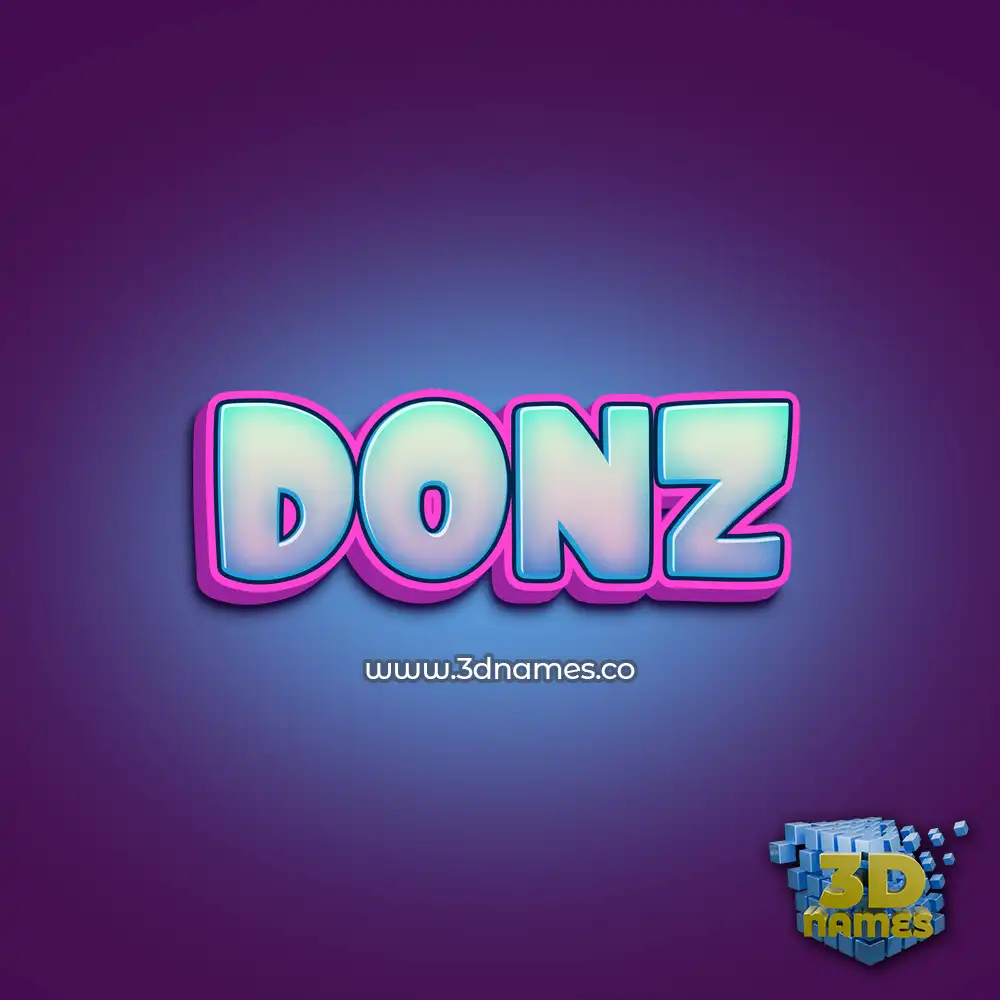 donz in Phat Purple style - 3D name wallpaper