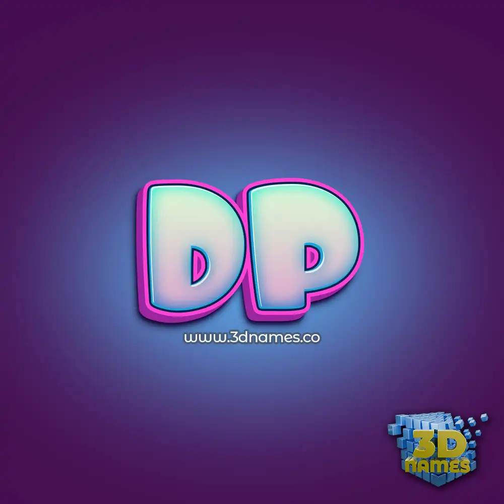 dp in Phat Purple style - 3D name wallpaper