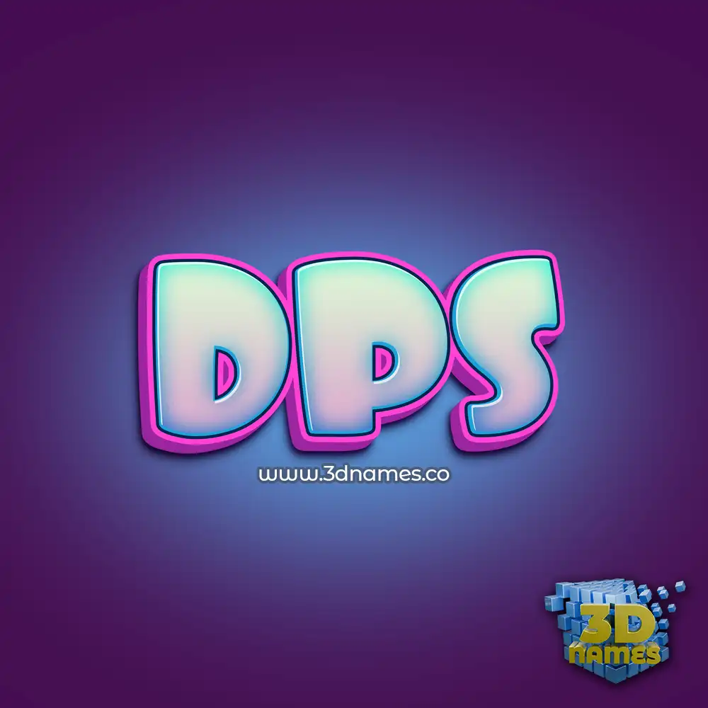 dps in Phat Purple style - 3D name wallpaper