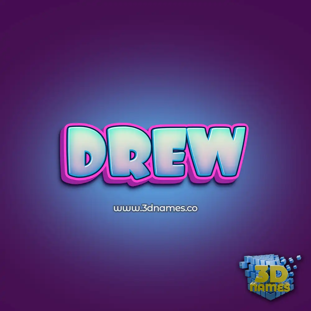 drew in Phat Purple style - 3D name wallpaper