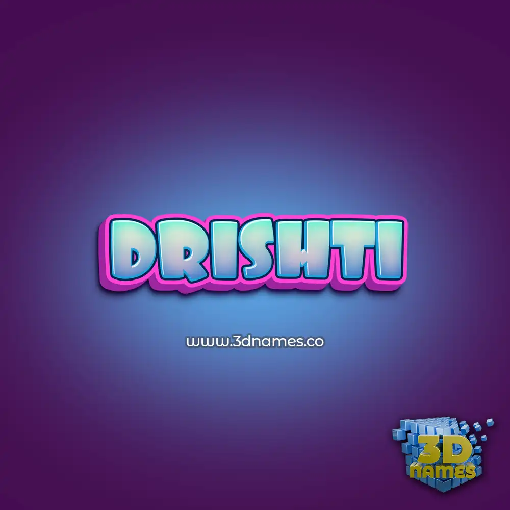 drishti in Phat Purple style - 3D name wallpaper