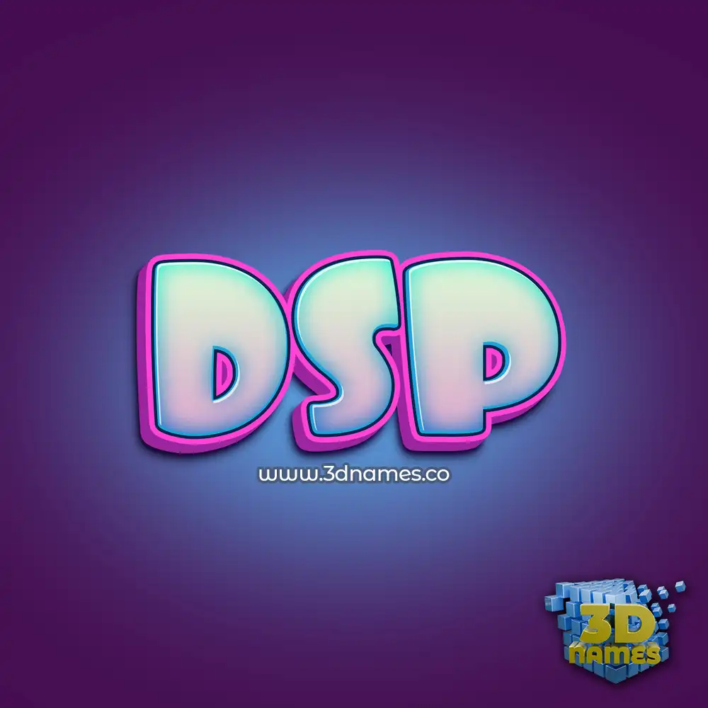 dsp in Phat Purple style - 3D name wallpaper