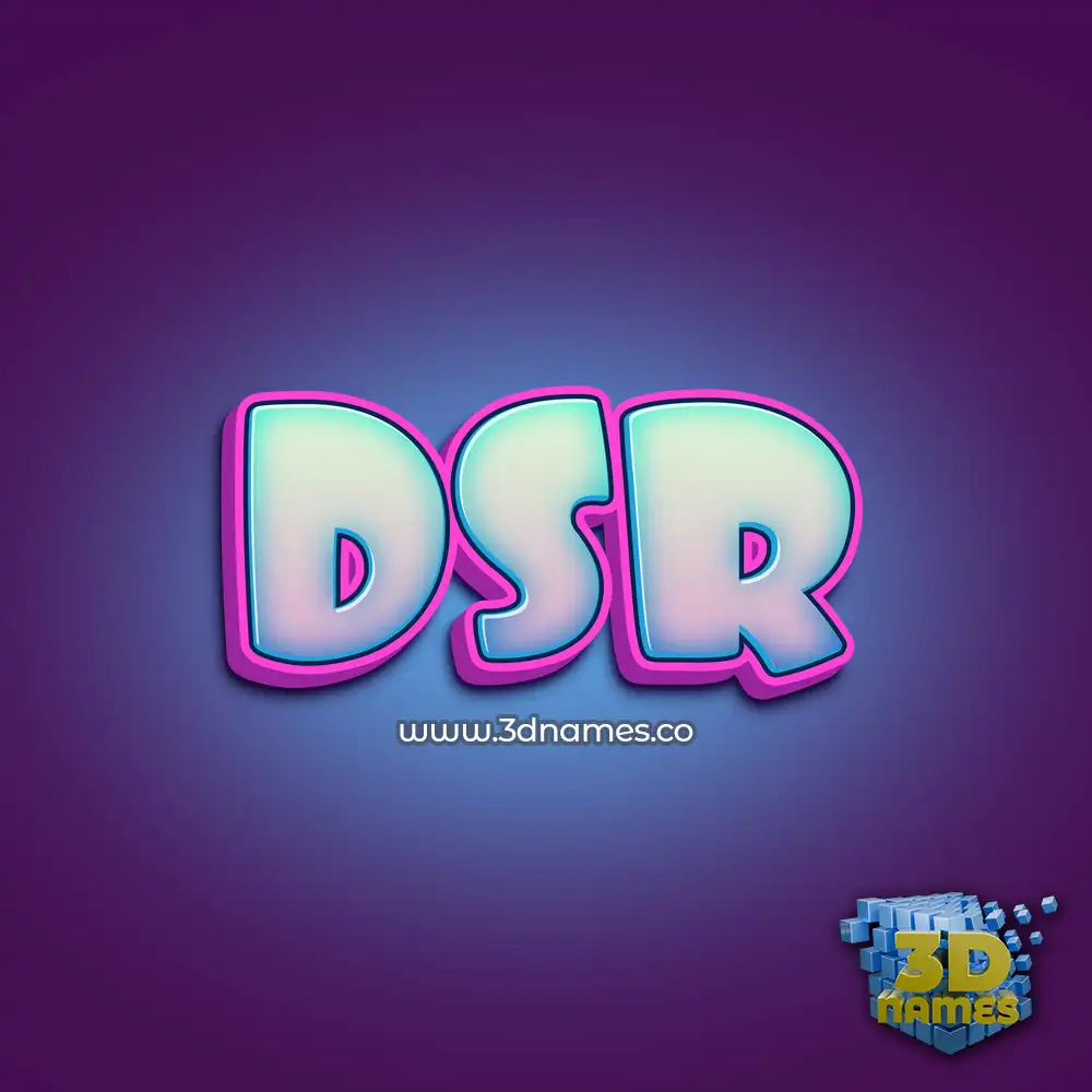 dsr in Phat Purple style - 3D name wallpaper