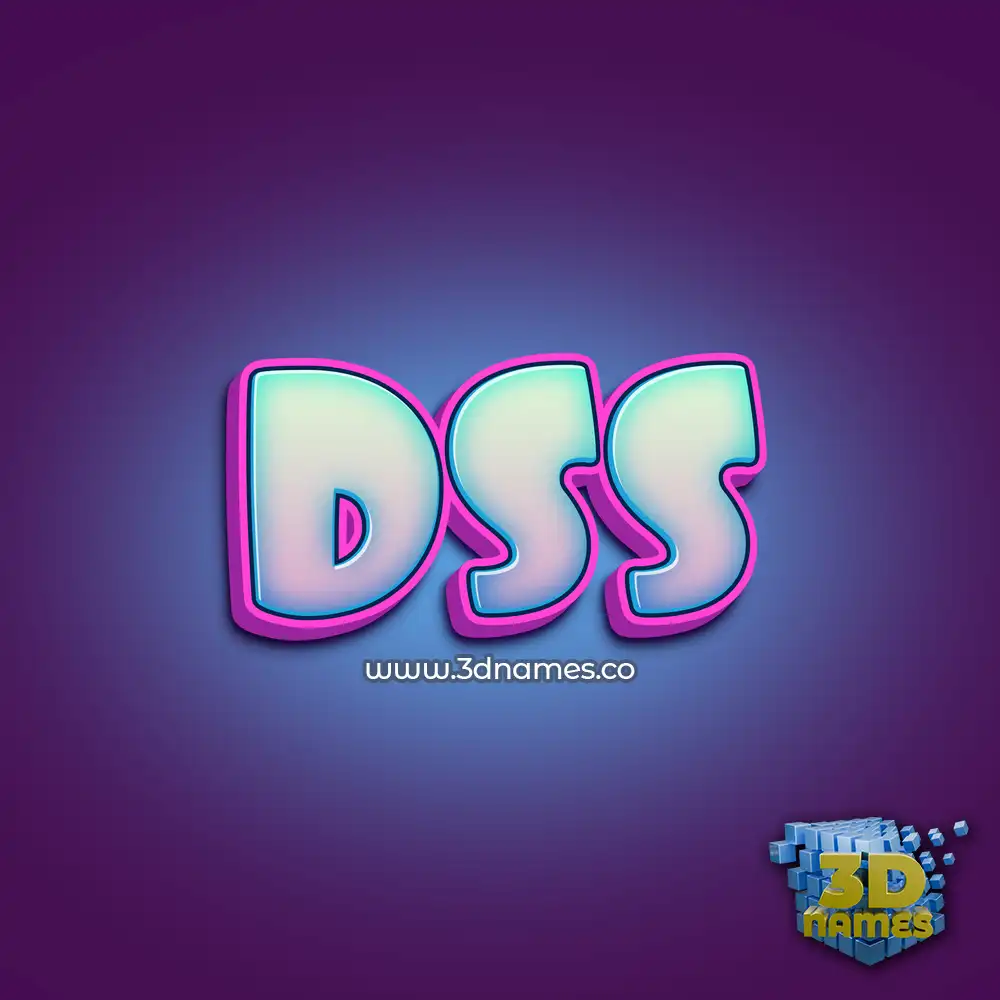 dss in Phat Purple style - 3D name wallpaper