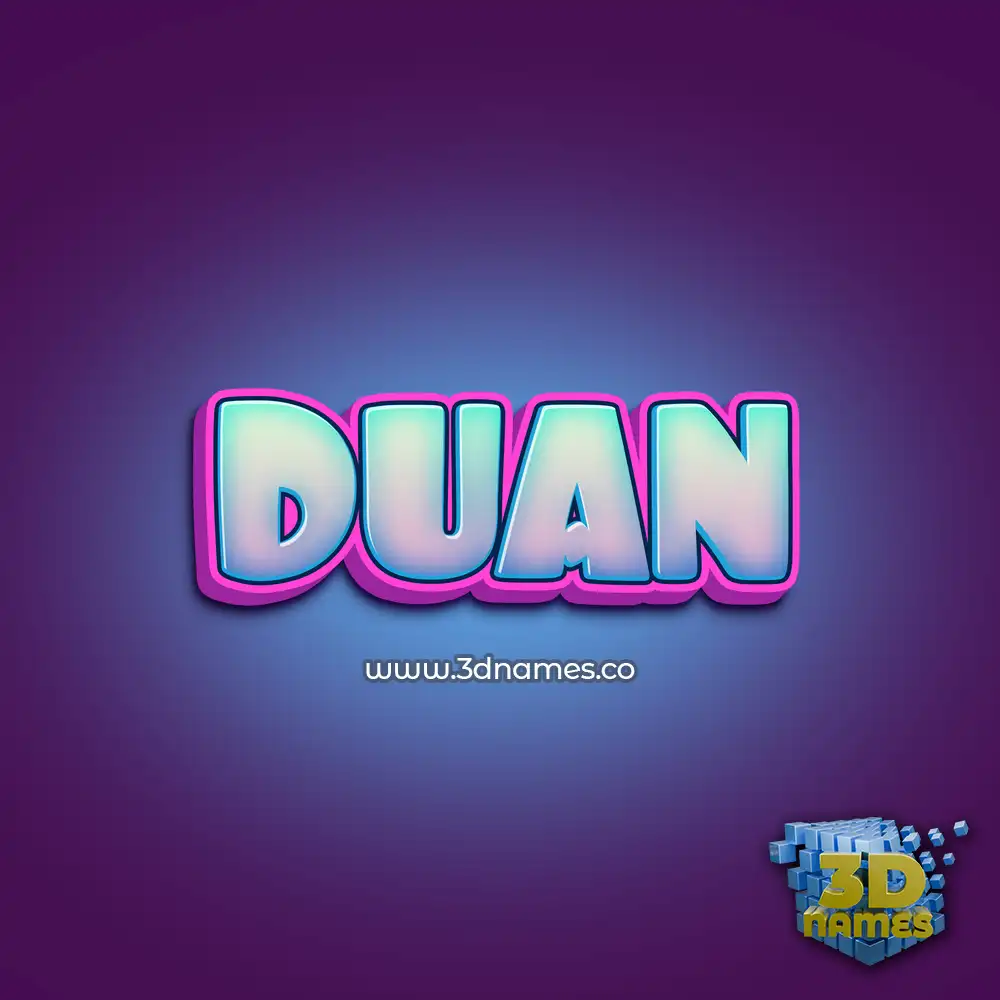 duan in Phat Purple style - 3D name wallpaper