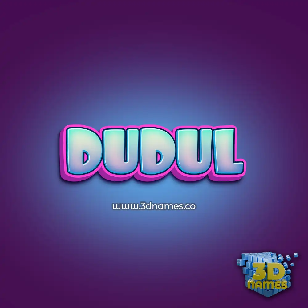 dudul in Phat Purple style - 3D name wallpaper