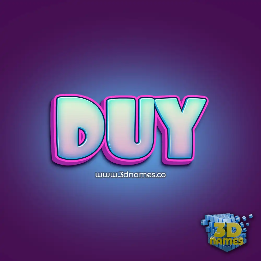 duy in Phat Purple style - 3D name wallpaper
